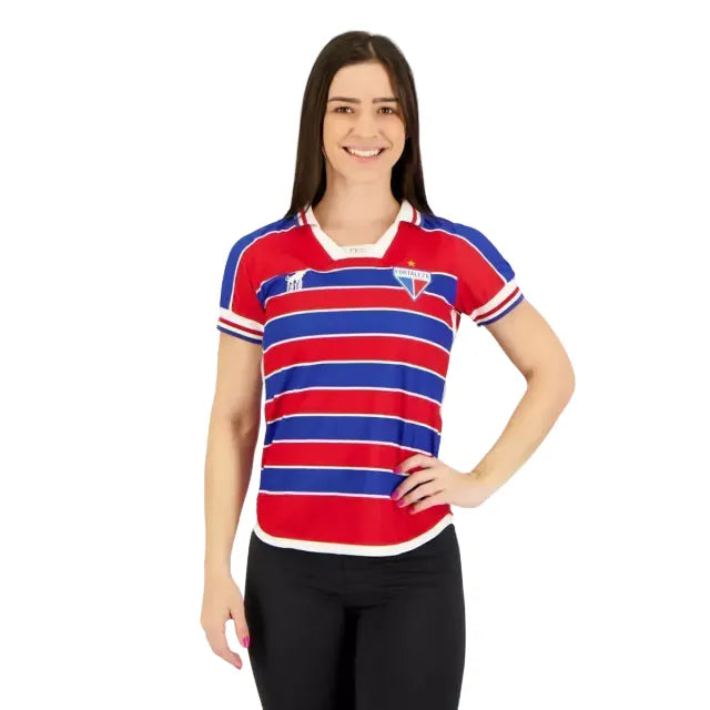 Camisa Fortaleza Feminina Home 23/24 - Vermelha e Azul