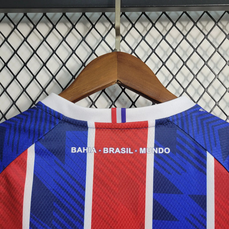 Camisa Bahia Away 23/24 Feminina - Azul e Vermelha