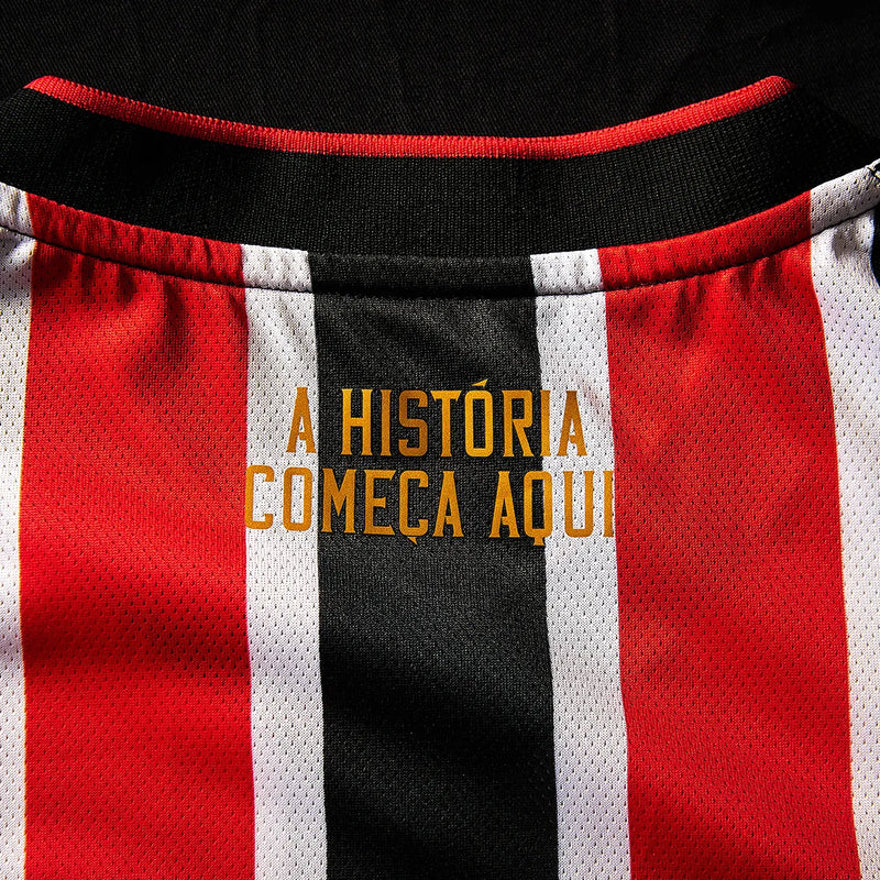 Camisa São Paulo Away 24/25 - Vermelha e Branca - C/ Patrocínio