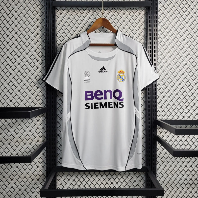 Camisa Real Madrid Home 06/07 Retrô - Branca