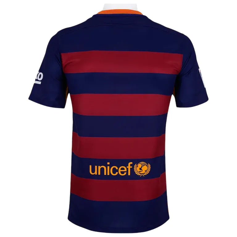 Camisa Barcelona Home 15/16 Retrô - Azul e Vermelha