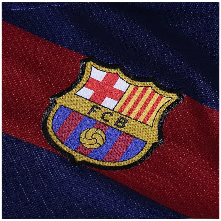 Camisa Barcelona Home 15/16 Retrô - Azul e Vermelha