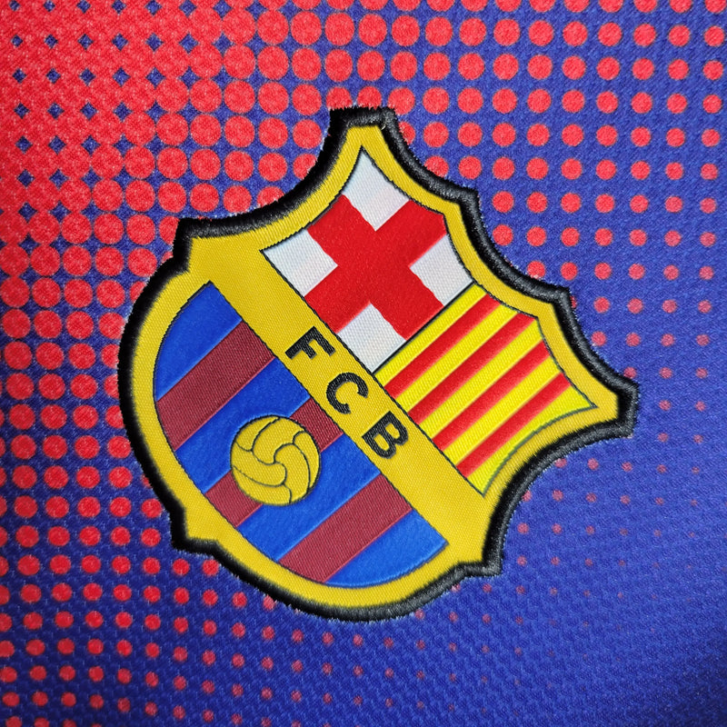 Camisa Barcelona Home 12/13 Retrô - Azul e Vermelha