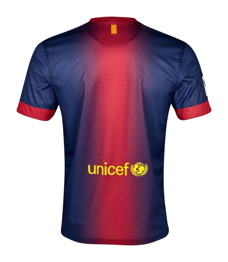 Camisa Barcelona Home 12/13 Retrô - Azul e Vermelha