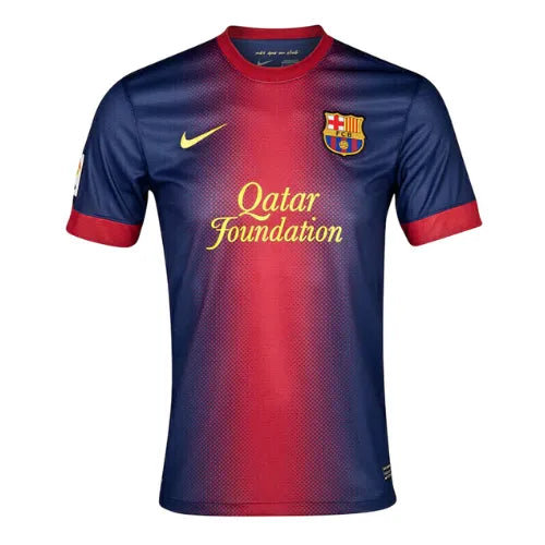 Camisa Barcelona Home 12/13 Retrô - Azul e Vermelha