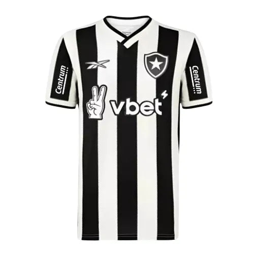 Camisa Botafogo Home 24/25 - Preta e Branca - C/ Patrocínio vBet