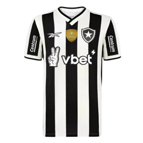 Camisa Botafogo Home 24/25 - Preta e Branca - C/ Patrocínio vBet