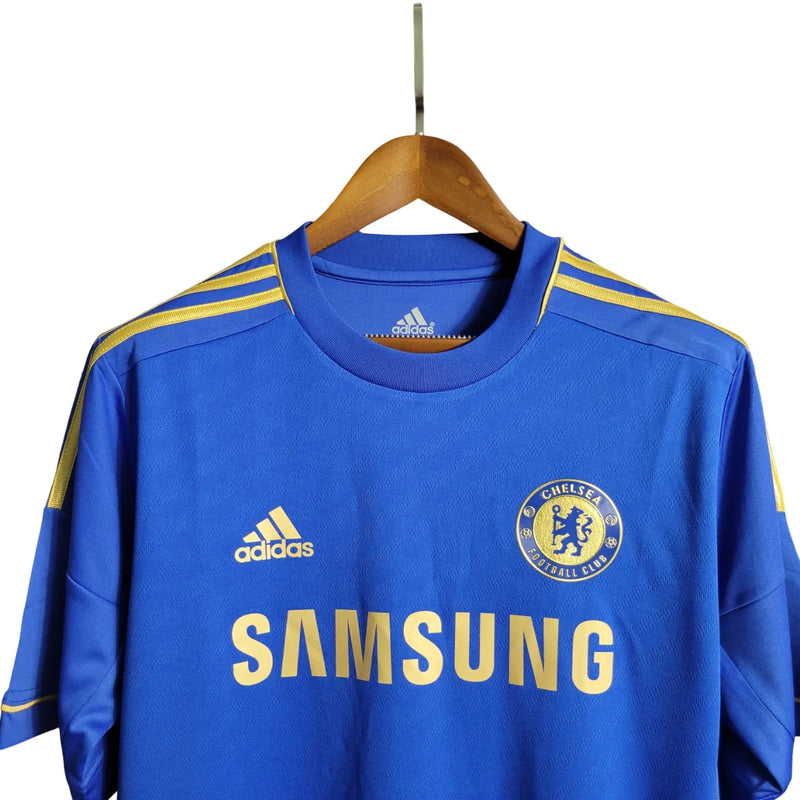 Camisa Chelsea Home 12/13 Retrô - Azul e Dourada