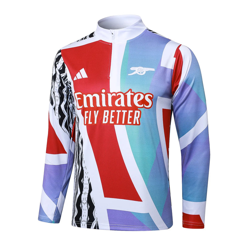 Conjunto Agasalho Treino Arsenal 24/25 - Vermelho e Azul