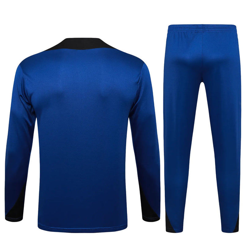 Conjunto Agasalho Treino Inter de Milão 24/25 - Azul e Preto