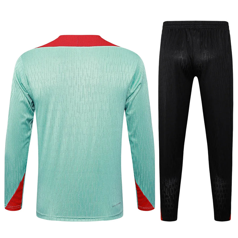 Conjunto Agasalho Treino Liverpool 24/25 - Verde Água