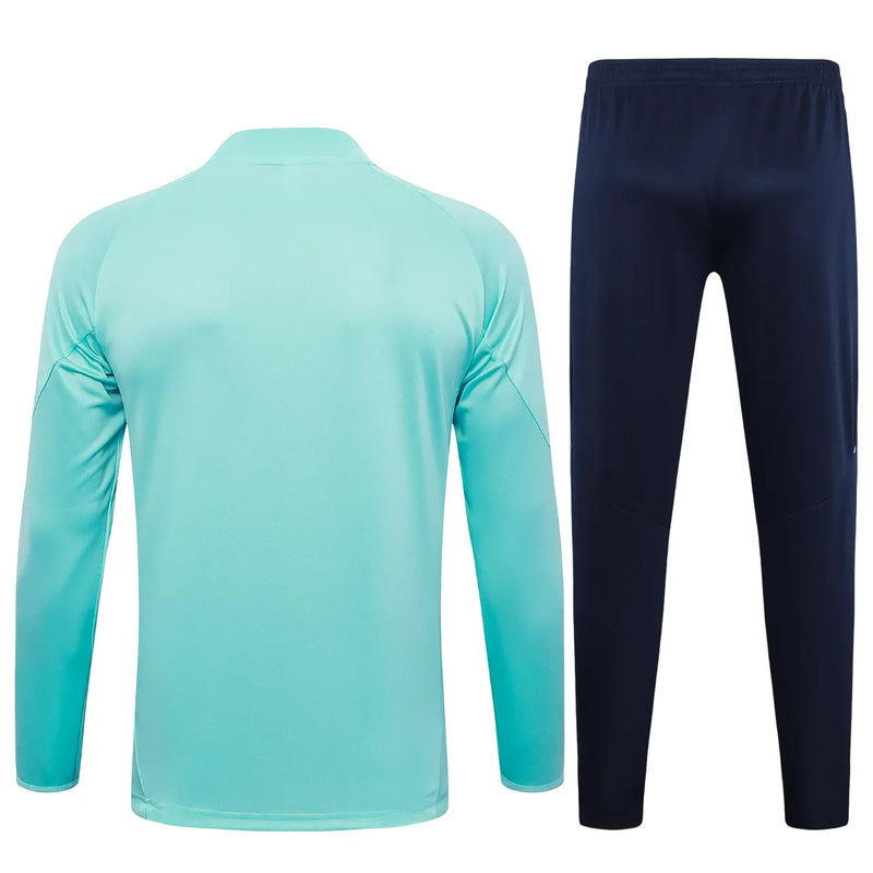 Conjunto Agasalho Treino Real Madrid 24/25 - Azul Turquesa