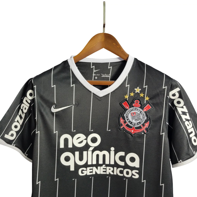 Camisa Corinthians Away 11/12 Retrô - Preta