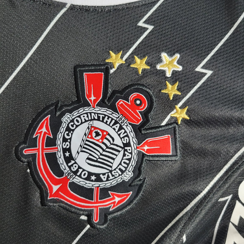 Camisa Corinthians Away 11/12 Retrô - Preta