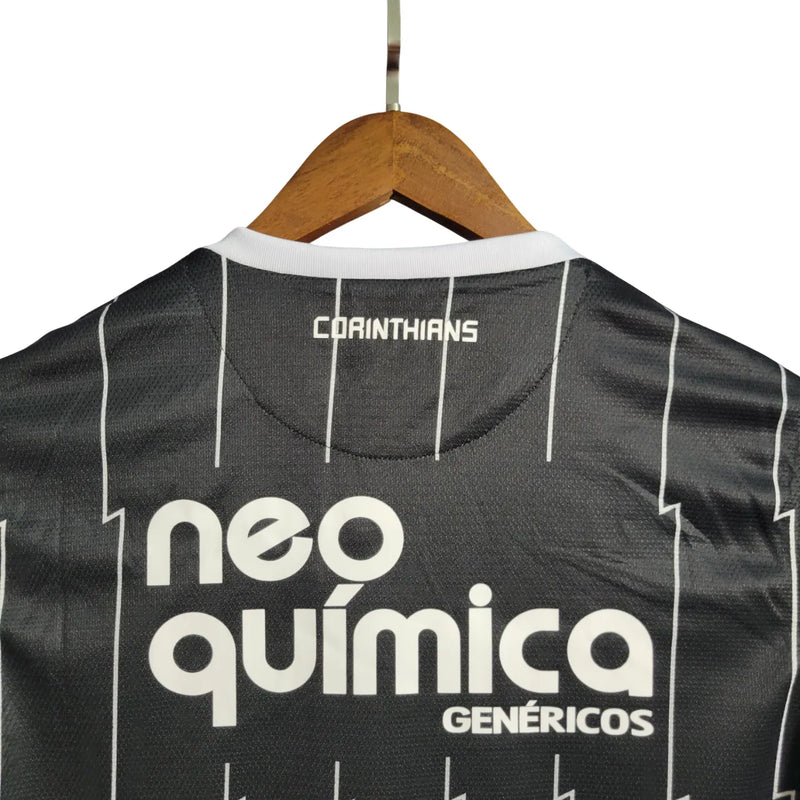 Camisa Corinthians Away 11/12 Retrô - Preta