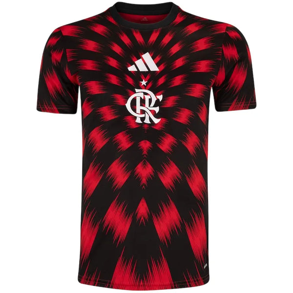 Camisa CRF Pré Jogo 25/26 - Preto e Vermelho