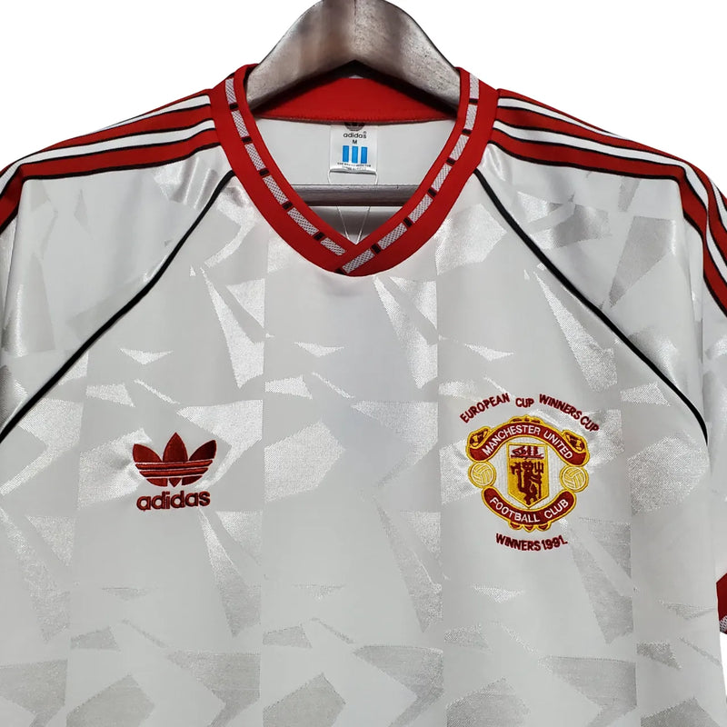 Camisa Manchester United 1991 Retrô - Branca