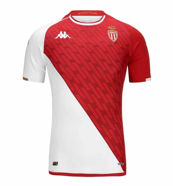 Camisa Mônaco Home 23/24 - Branca e Vermelha