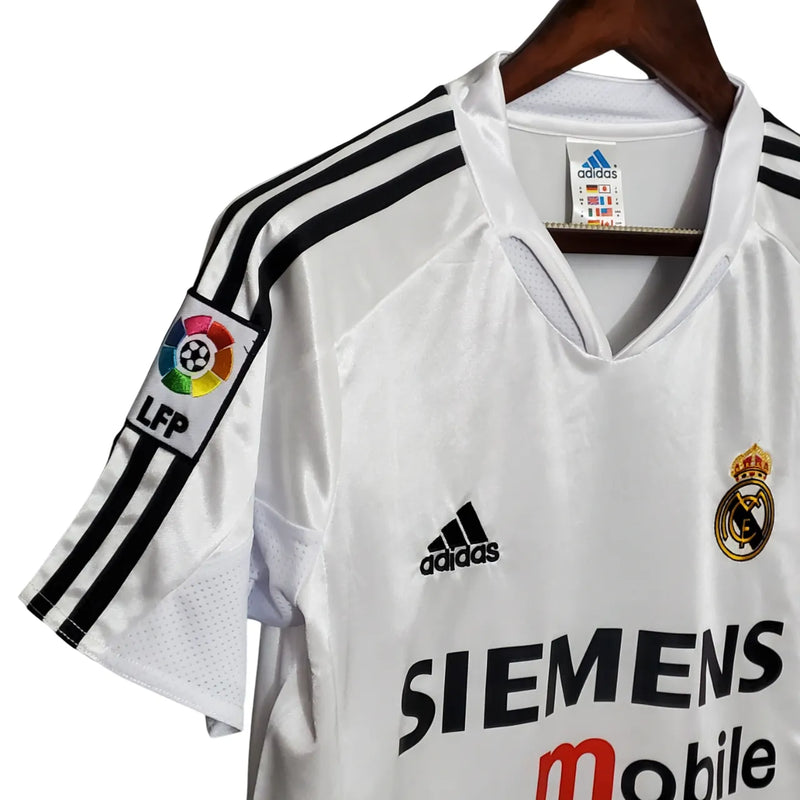 Camisa Real Madrid Home 04/05 Retrô - Branca