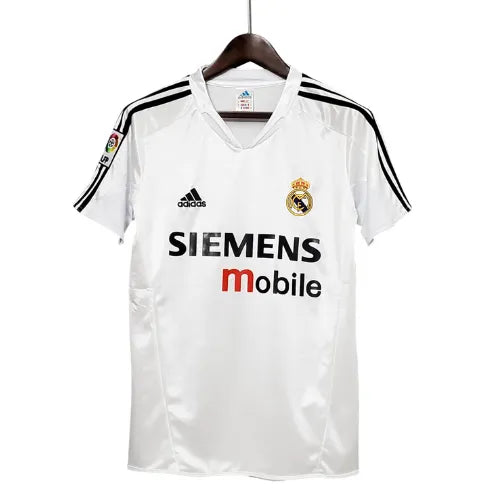 Camisa Real Madrid Home 04/05 Retrô - Branca