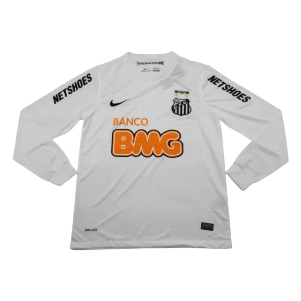 Camisa Santos Home 11/12 Retrô Manga Longa - Branca