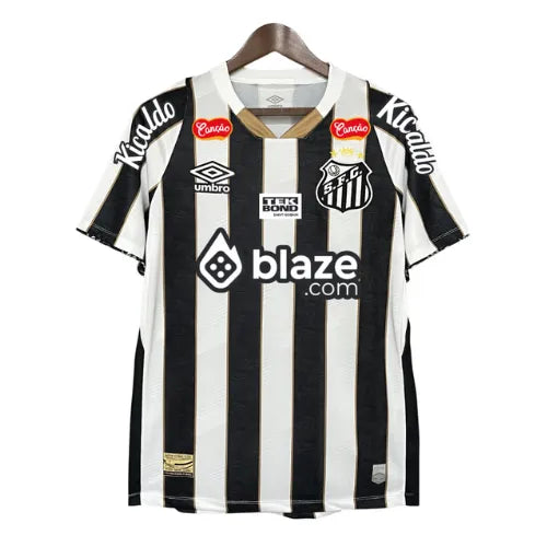 Camisa Santos Away 24/25 - Branca e Preta - C/ Patrocínio