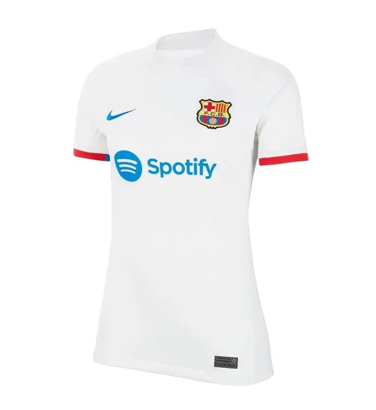 Camisa Barcelona Feminina Away 23/24 - Branca