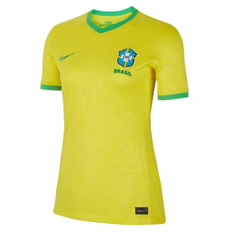 Camisa Brasil Feminina Home 2023 - Amarela