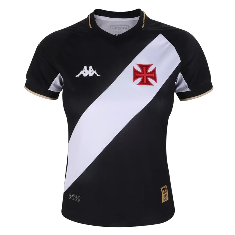 Camisa Vasco Home 23/24 Feminina - Preta e Branca