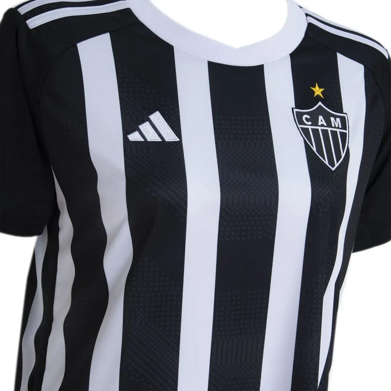 Camisa Atlético Mineiro Feminina Home 24/25 - Preta e Branca