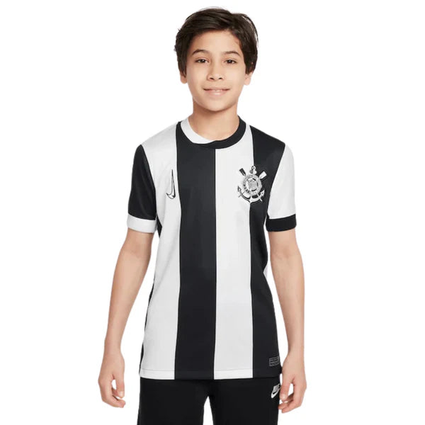 Conjunto Infantil Corinthians III 24/25 - Preto e Branco