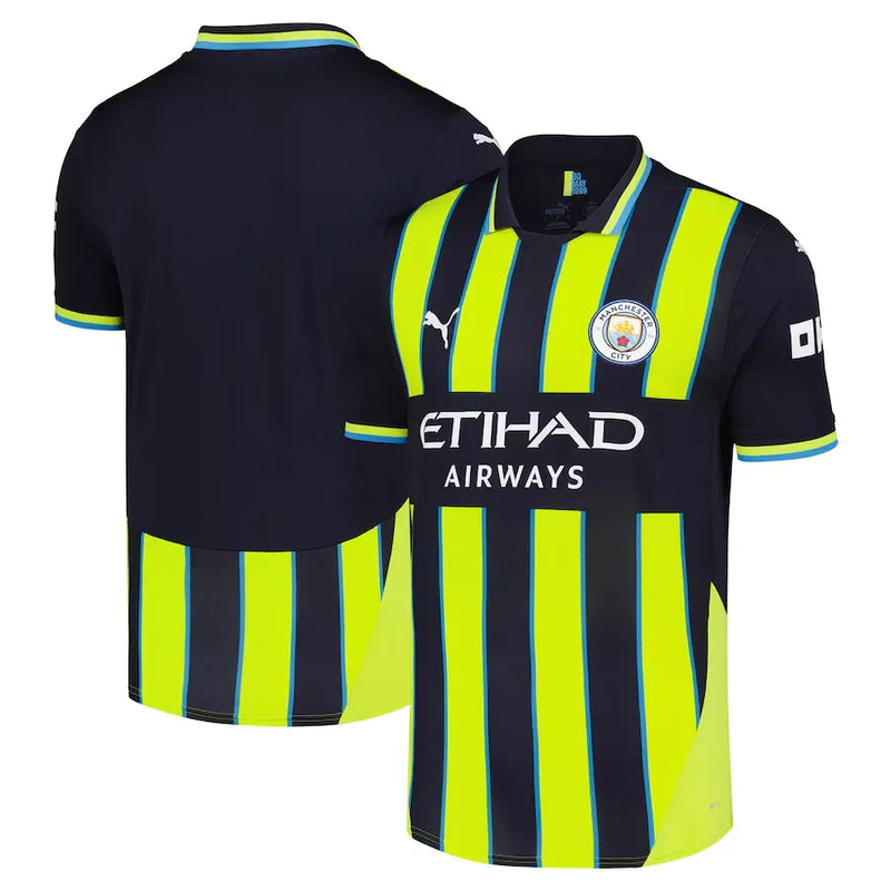 Camisa Manchester City Away 24/25 - Azul e Amarela