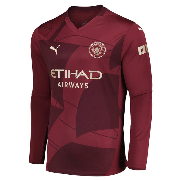 Camisa Manchester City Third 24/25 Manga Longa - Vinho