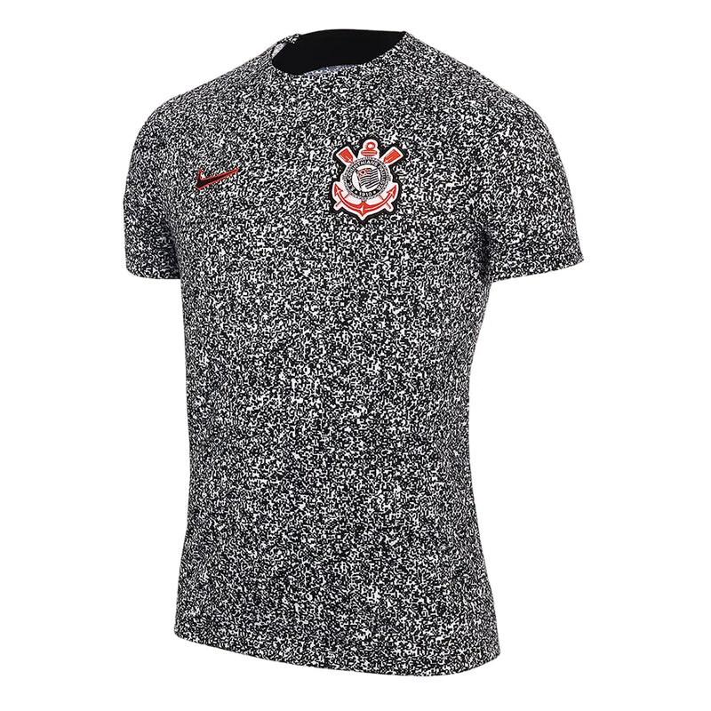 Camisa Corinthians Pré-Jogo 24/25 - Branca e Preta