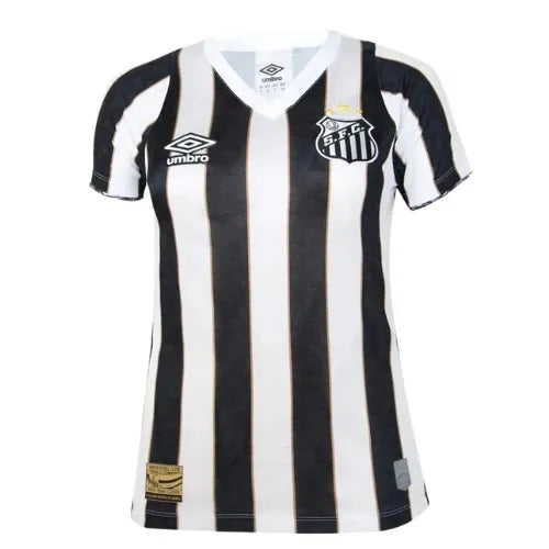 Camisa Santos Feminina Away 24/25 - Branca e Preta