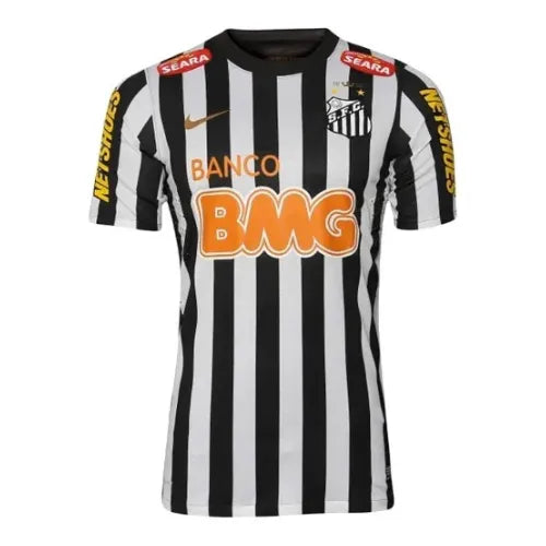 Camisa Santos Away 12/13 Retrô - Branca e Preta