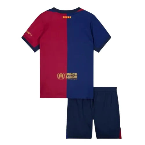 Conjunto Infantil Barcelona I 24/25 - Azul e Vermelho