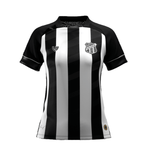 Camisa Ceará Home 24/25 Feminina - Preta e Branca