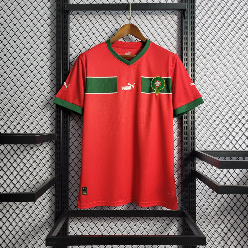 Camisa Marrocos Home 2022 Torcedor Puma - Vermelha - Futgrife - Camisas de Time de Futebol