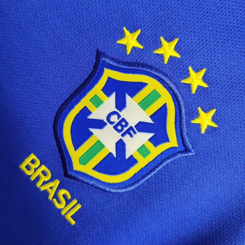 Camisa Brasil Away 2002 Retrô Nike - Azul - Futgrife - Camisas de Time de Futebol