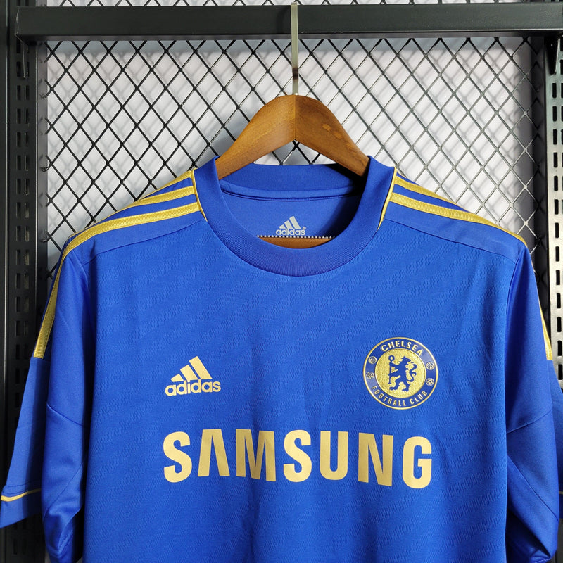 Camisa Chelsea Home 12/13 Retrô Adidas - Azul e Dourada - Futgrife - Camisas de Time de Futebol