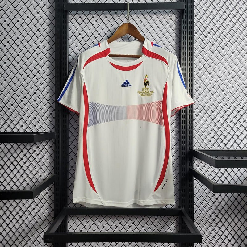 Camisa França Away 2006 Retrô Adidas - Branca - Futgrife - Camisas de Time de Futebol