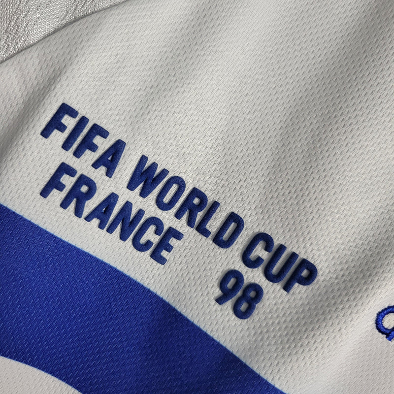 Camisa França Away 1998 Retrô Adidas - Branca - Futgrife - Camisas de Time de Futebol