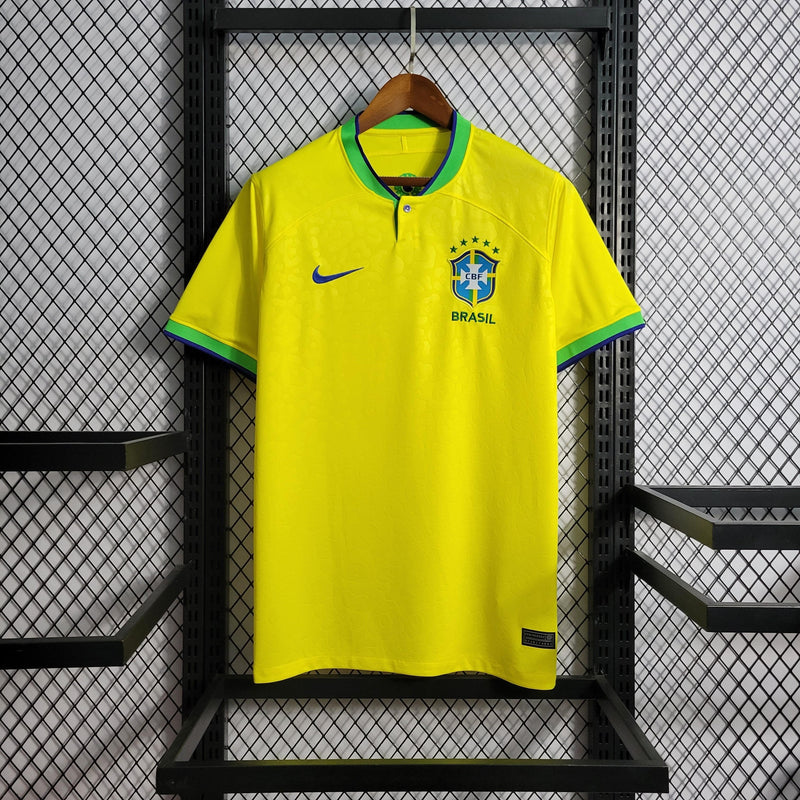 Camisa Brasil Home 2022 Torcedor Nike - Amarela - Futgrife - Camisas de Time de Futebol