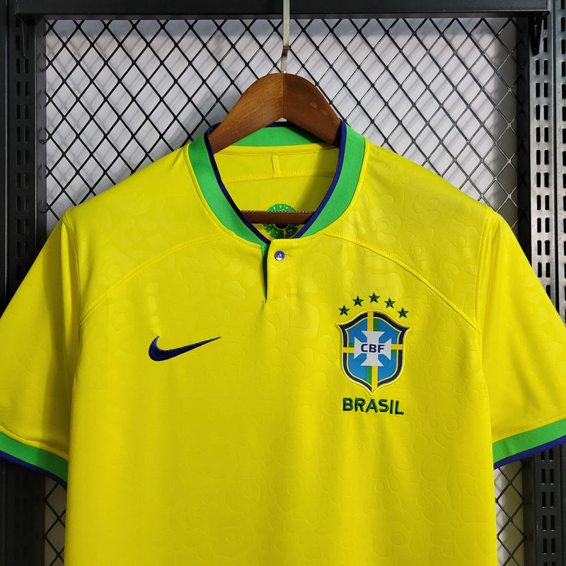 Camisa Brasil Home 2022 Torcedor Nike - Amarela - Futgrife - Camisas de Time de Futebol