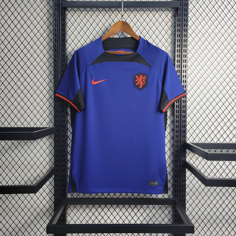 Camisa Holanda Away 2022 Torcedor Nike - Azul - Futgrife - Camisas de Time de Futebol