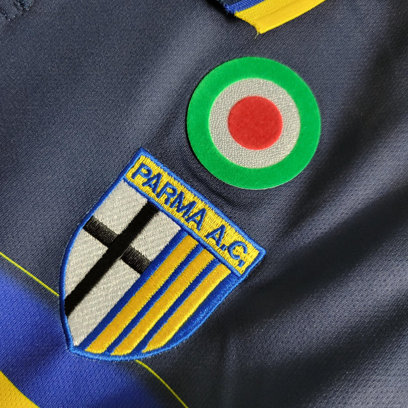 Camisa Parma Away 99/00 Retrô Champion - Azul e Amarela - Futgrife - Camisas de Time de Futebol