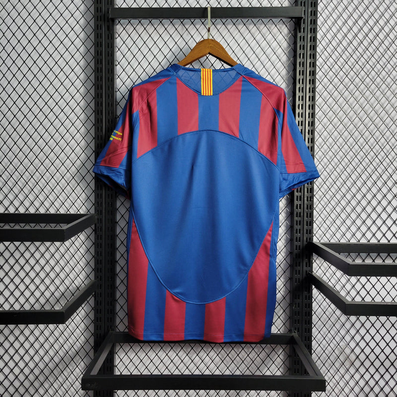 Camisa Barcelona 05/06 Retrô Nike - Azul e Vermelha - Futgrife - Camisas de Time de Futebol