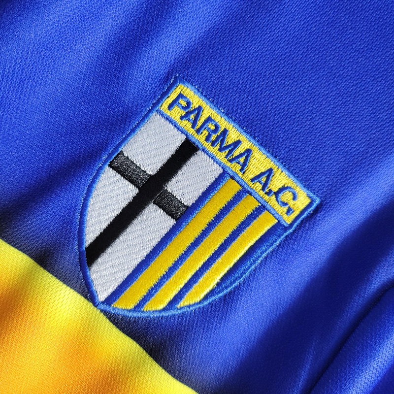 Camisa Parma Away 01/02 Retrô Champion - Azul e Amarela - Futgrife - Camisas de Time de Futebol