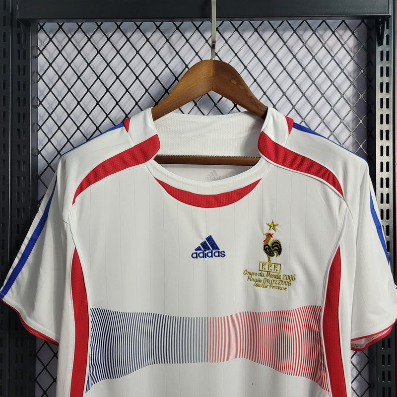 Camisa França Away 2006 Retrô Adidas - Branca - Futgrife - Camisas de Time de Futebol